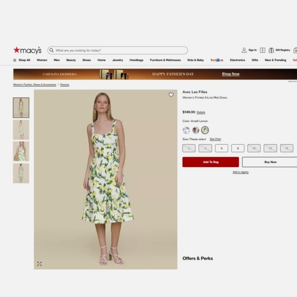 Avec Les Filles White and Yellow Lemon-Print Midi Dress - Picture 13 of 16